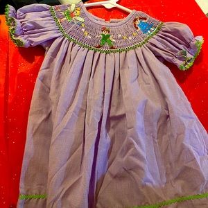GORGEOUS smocked Peter Pan dress-12 mo